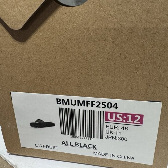 Bruno Marc Mens Flip Flop Sandals Black Size 12 M main image 4